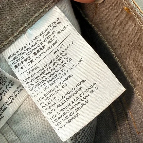 Levi's 501XX Brown Straight Leg Button Fly Denim Jeans - Men's W34‎ L32 - Picture 3 of 9